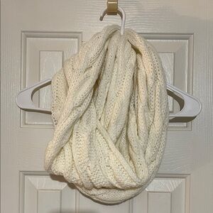 Cozy Cream Knit Infinity Scarf